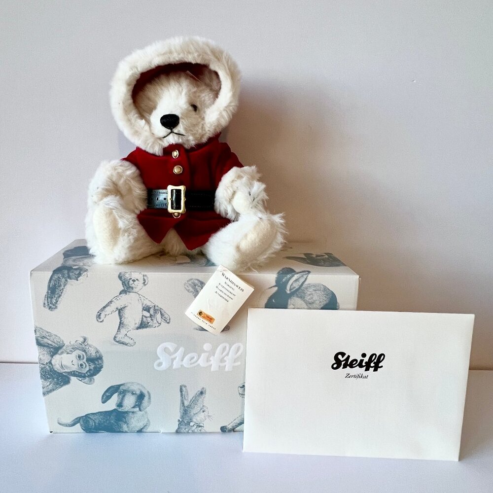 Steiff Teddy Bear Santa Claus 2008, #00826, Complete w/ Original Paperwork & Box